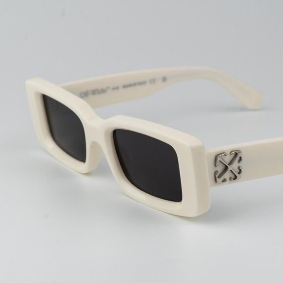 Off-White ARTHUR Women Sunglasses White Grey Square OERI127 0107 NEW AUTHENTIC main image 4